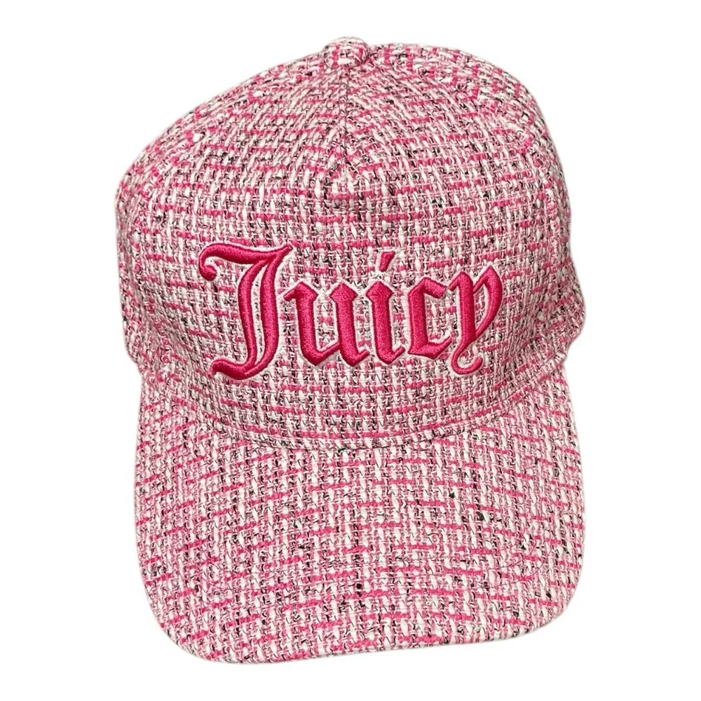 Juicy Couture - NWT -  Pink Tweed Embroidered Hat